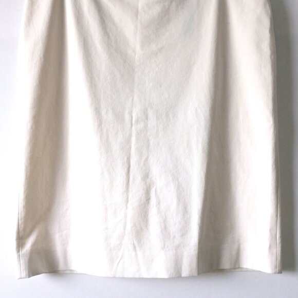 J .Crew Ivory Slit Side Zip Straight & Pencil Skirt Size 20T New With Defect - Picture 3 of 9